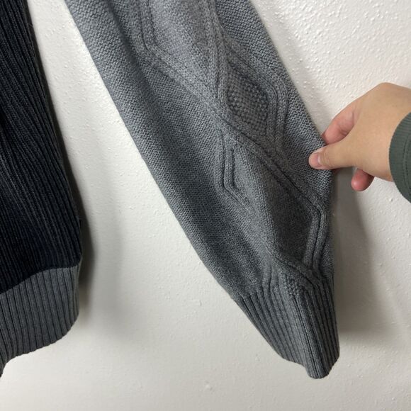 A|X Armani Exchange Sweater Men Extra Large Grey Cardigan Button Up Wool Blend - Picture 10 of 16
